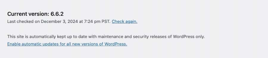 You can enable updates within the dashboard.