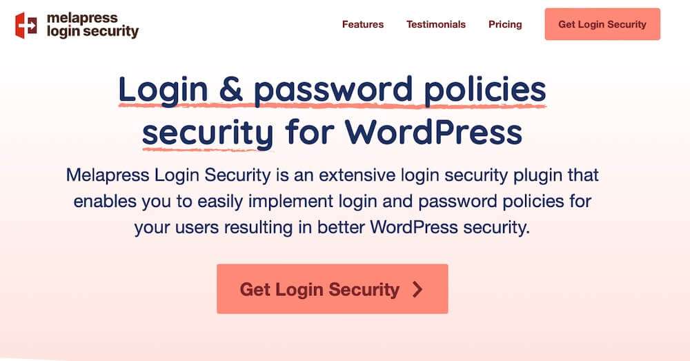 Melapress Login Security banner
