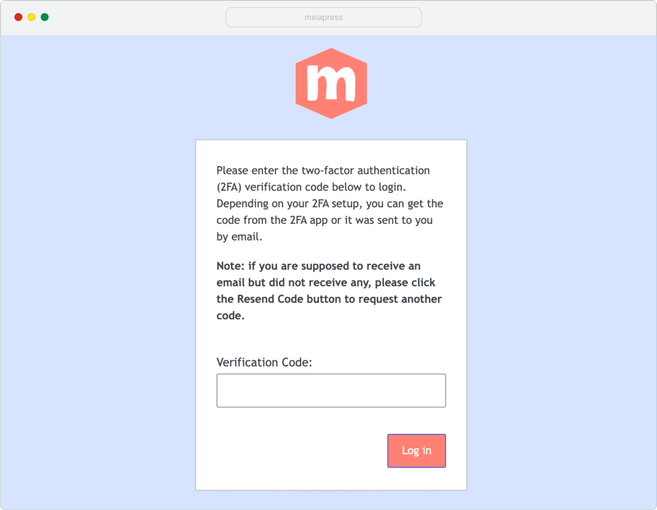 example of customized 2fa code page with WP 2FA plugin