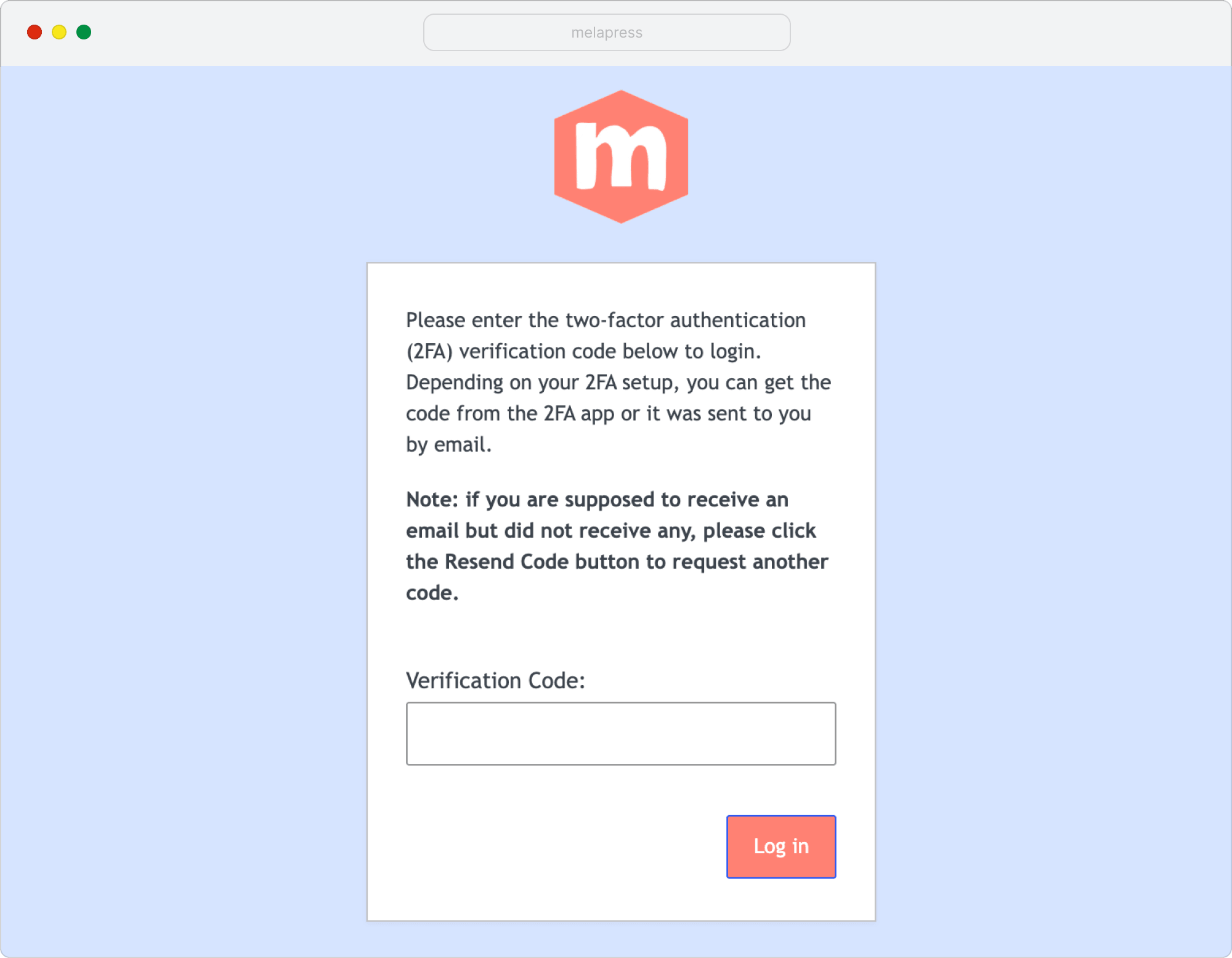example of customized 2fa code page with WP 2FA plugin