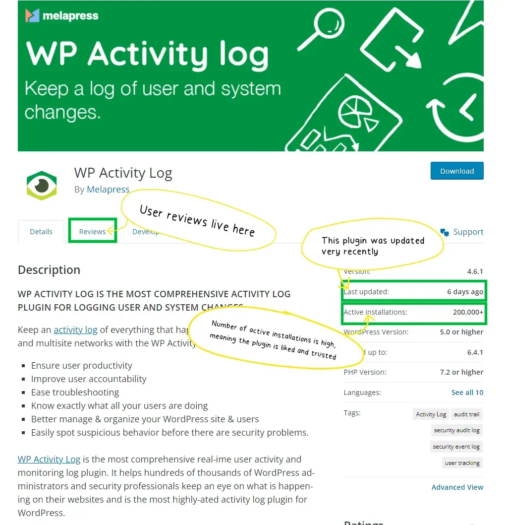 Keep a log of user and system changes with wp activity log