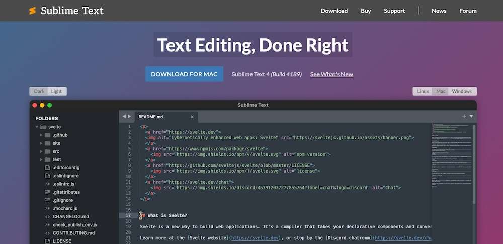 Sublime Text is a useful text editor 