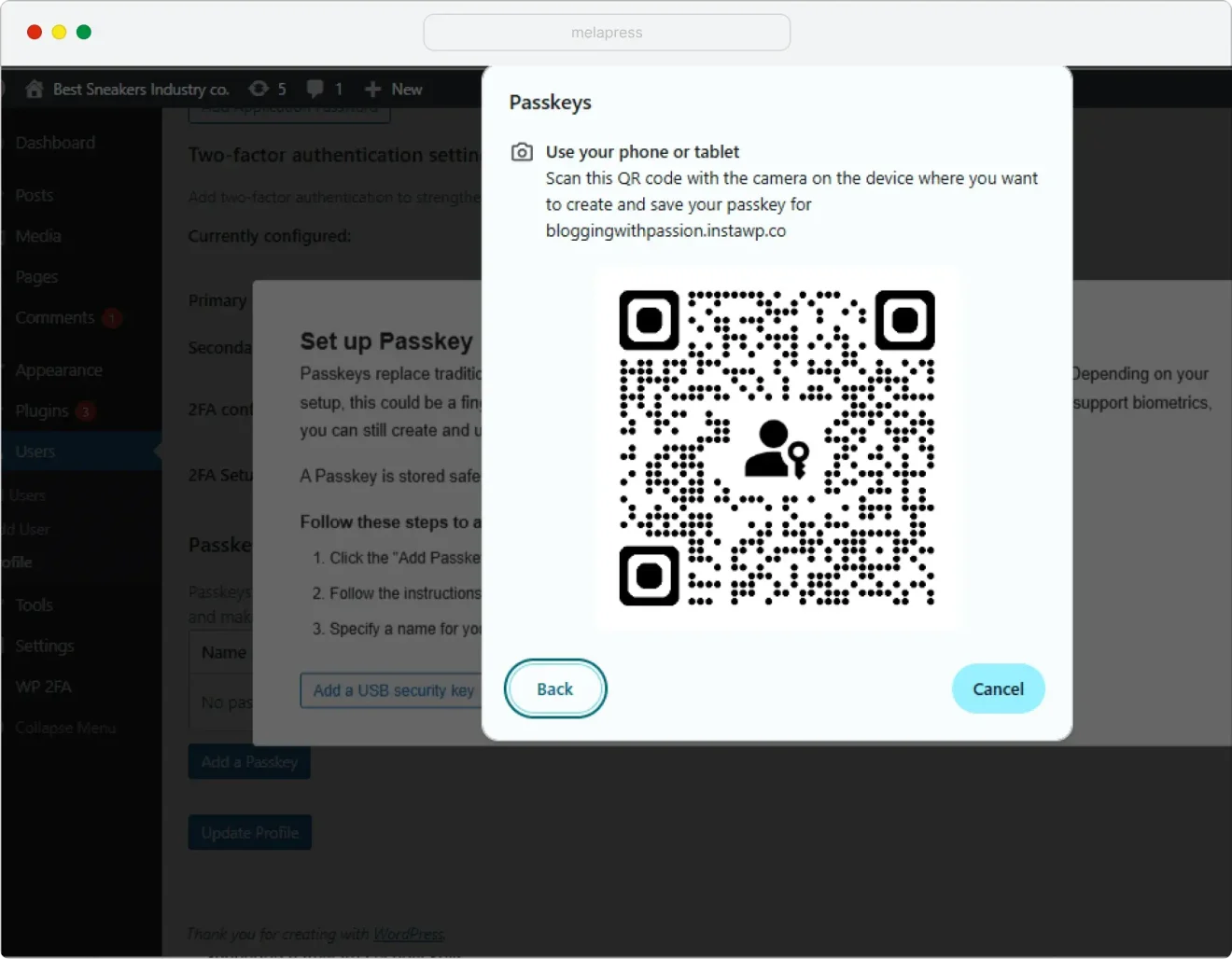 a screenshot of a qr code to scan