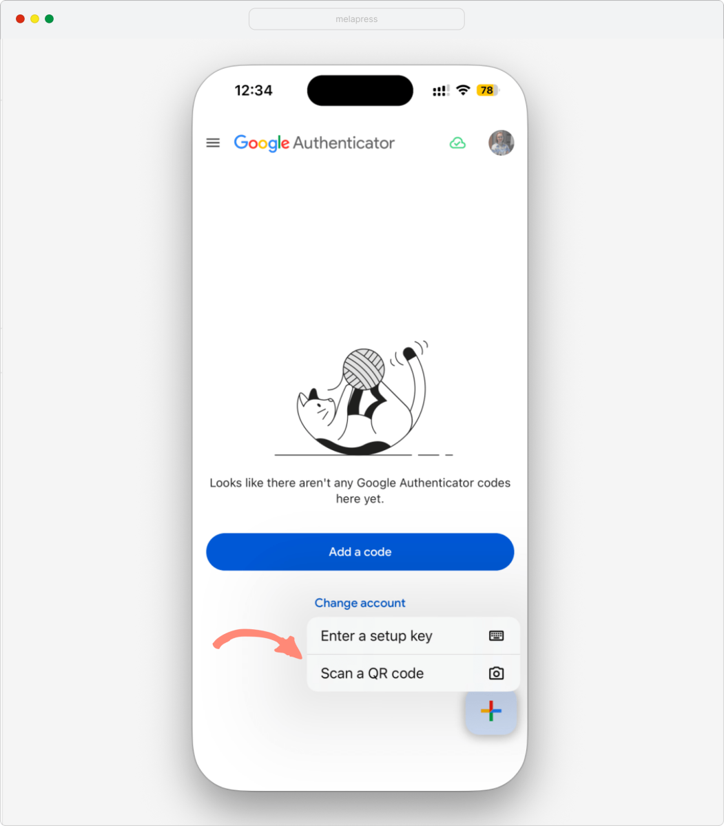 google authenticator add new account