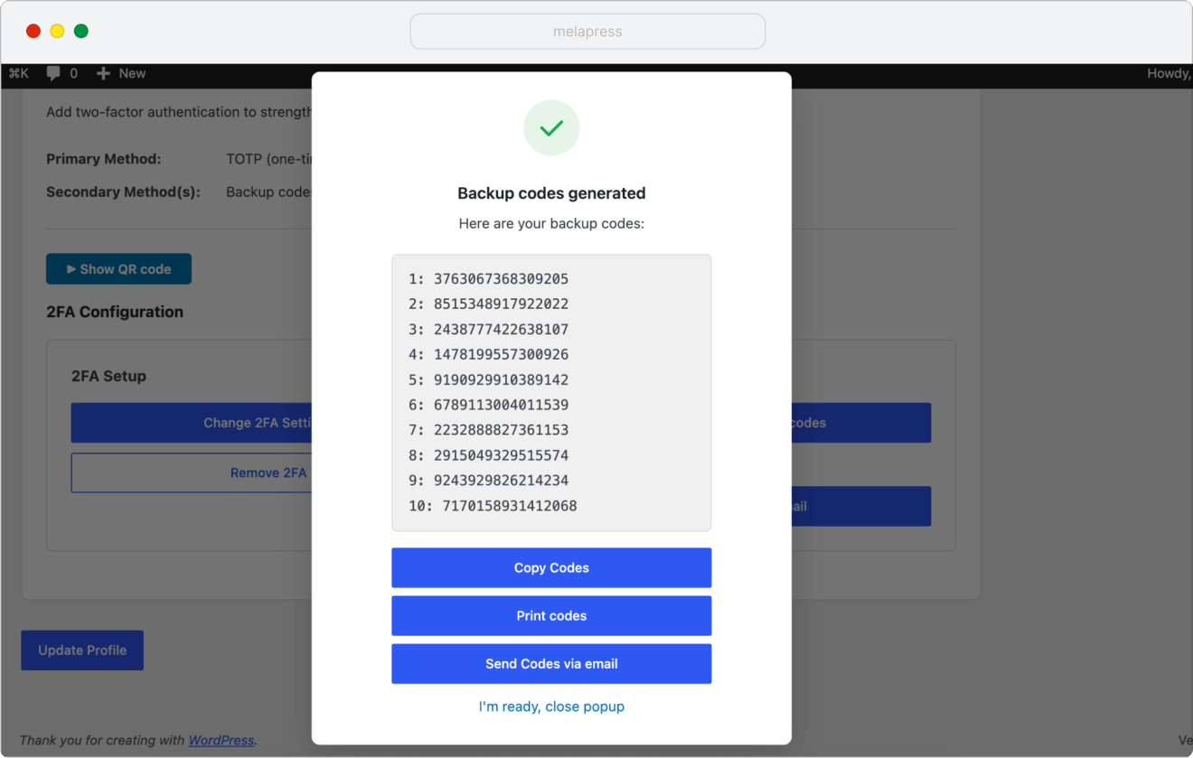 generated 2fa backup codes example